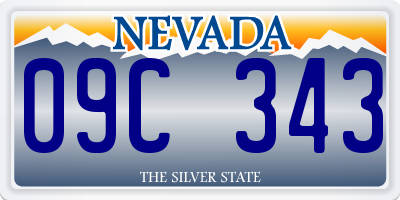 NV license plate 09C343