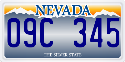 NV license plate 09C345