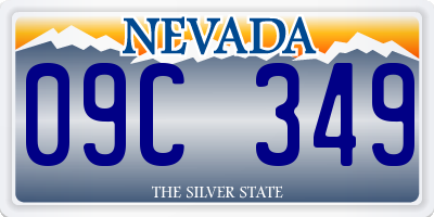 NV license plate 09C349