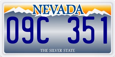 NV license plate 09C351