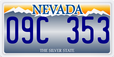 NV license plate 09C353