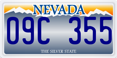 NV license plate 09C355