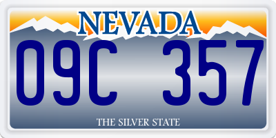 NV license plate 09C357