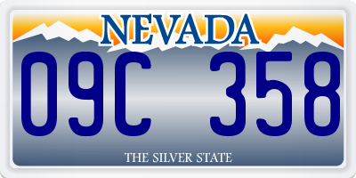 NV license plate 09C358