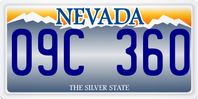 NV license plate 09C360