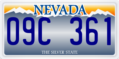 NV license plate 09C361