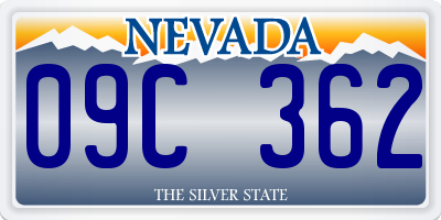 NV license plate 09C362