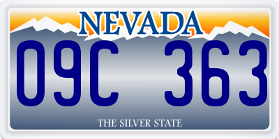 NV license plate 09C363