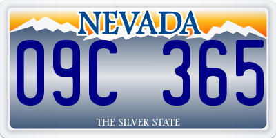 NV license plate 09C365