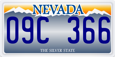 NV license plate 09C366