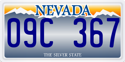 NV license plate 09C367