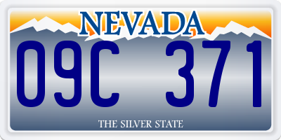 NV license plate 09C371