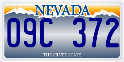 NV license plate 09C372