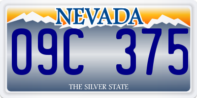 NV license plate 09C375