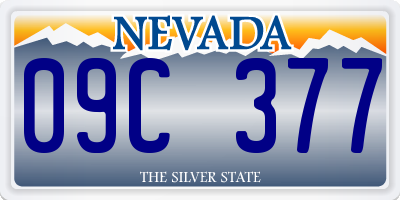 NV license plate 09C377