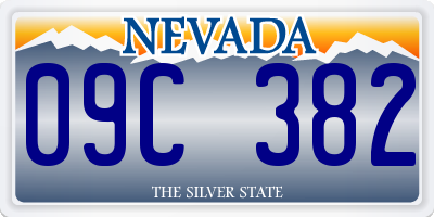 NV license plate 09C382