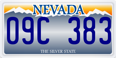 NV license plate 09C383