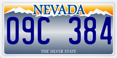 NV license plate 09C384