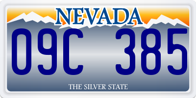 NV license plate 09C385