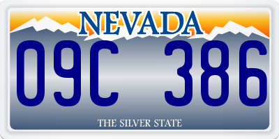 NV license plate 09C386