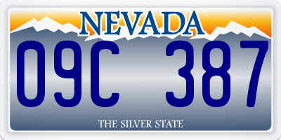 NV license plate 09C387