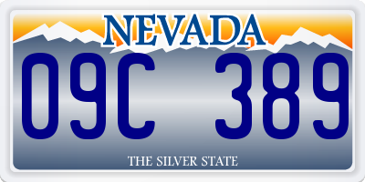 NV license plate 09C389