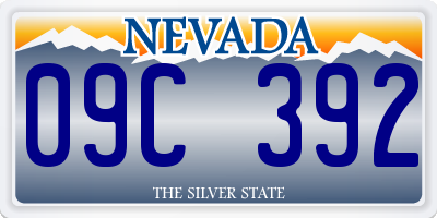 NV license plate 09C392