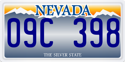 NV license plate 09C398