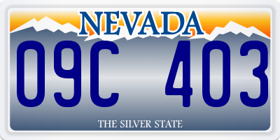 NV license plate 09C403