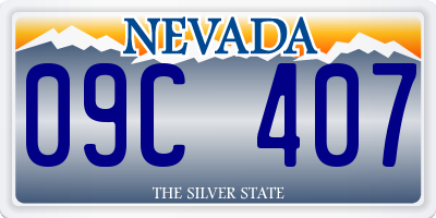 NV license plate 09C407