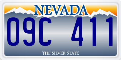 NV license plate 09C411