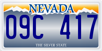 NV license plate 09C417