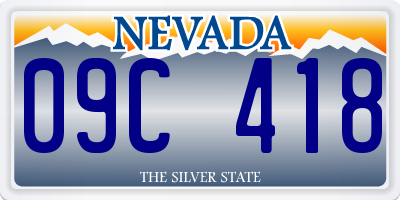 NV license plate 09C418