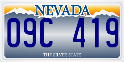 NV license plate 09C419