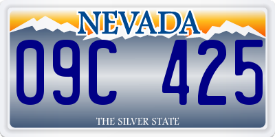 NV license plate 09C425