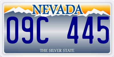 NV license plate 09C445