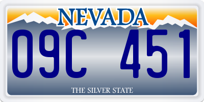 NV license plate 09C451