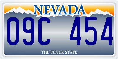 NV license plate 09C454