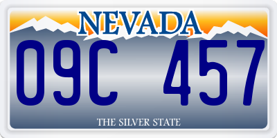 NV license plate 09C457