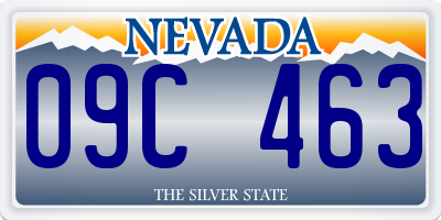 NV license plate 09C463