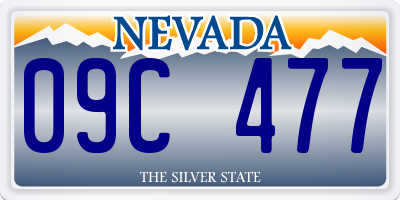 NV license plate 09C477