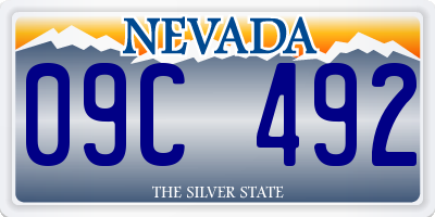 NV license plate 09C492