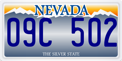 NV license plate 09C502