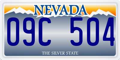 NV license plate 09C504