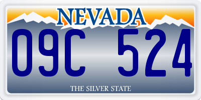 NV license plate 09C524