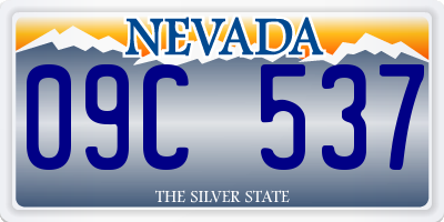 NV license plate 09C537