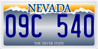 NV license plate 09C540