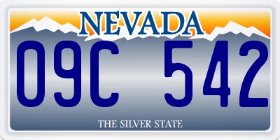 NV license plate 09C542