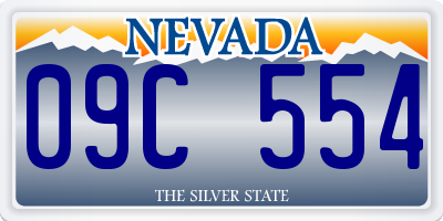 NV license plate 09C554