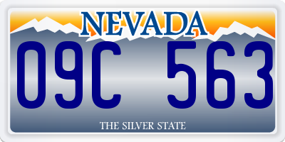 NV license plate 09C563